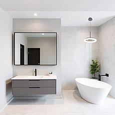 Сіра світлодіодна підвісна люстра 40см 60W (97-MD6006), фото 4