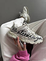 BALENCIAGA TRACK | DIRTY WHITE / BLACK LOGO premium