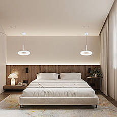 Біла світлодіодна підвісна люстра 40см 60W (97-MD6006), фото 4