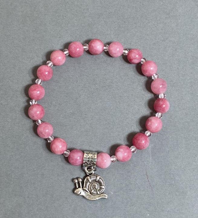 Браслет Турмалін кулька 8мм+- Чеське скло рондель 3мм+- L-18мм+- стрейч, фото 1