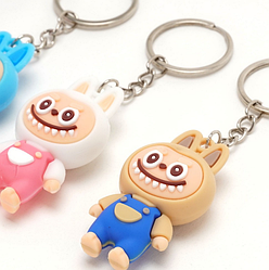 Брелок Лабубу в комбінезоні гумовий 6 см 1748