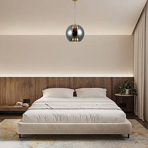 Підвісна бронзова люстра на 6 ламп з графітовим плафоном (800-P2088-6 (400) SM), фото 2