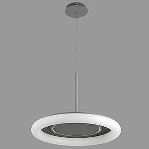 Сіра світлодіодна підвісна люстра 50см 70W з пультом і додатком (97-MD6006), фото 1