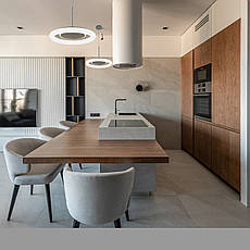 Сіра світлодіодна підвісна люстра 50см 70W з пультом і додатком (97-MD6006), фото 3