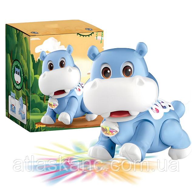 Іграшка Бегемотик ходить музичний зі світловими ефектами 9055С, фото 1