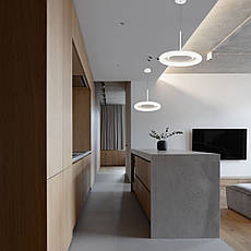 Біла світлодіодна підвісна люстра 50см 70W з пультом і додатком (97-MD6006), фото 4