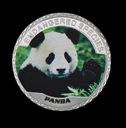 Сувенір монета "Панда" із серії «Існувальні різновиди тварин»