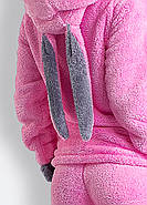 Теплий домашній костюм із вушками зайчика (р.42-44,46-48) Пухнаста махра, фото 4