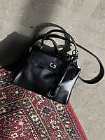 Сумка Balenciaga Rodeo Big size чорний+срібло - Premium