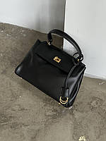 Сумка Balenciaga Rodeo Big size чорний+золото - Premium Є