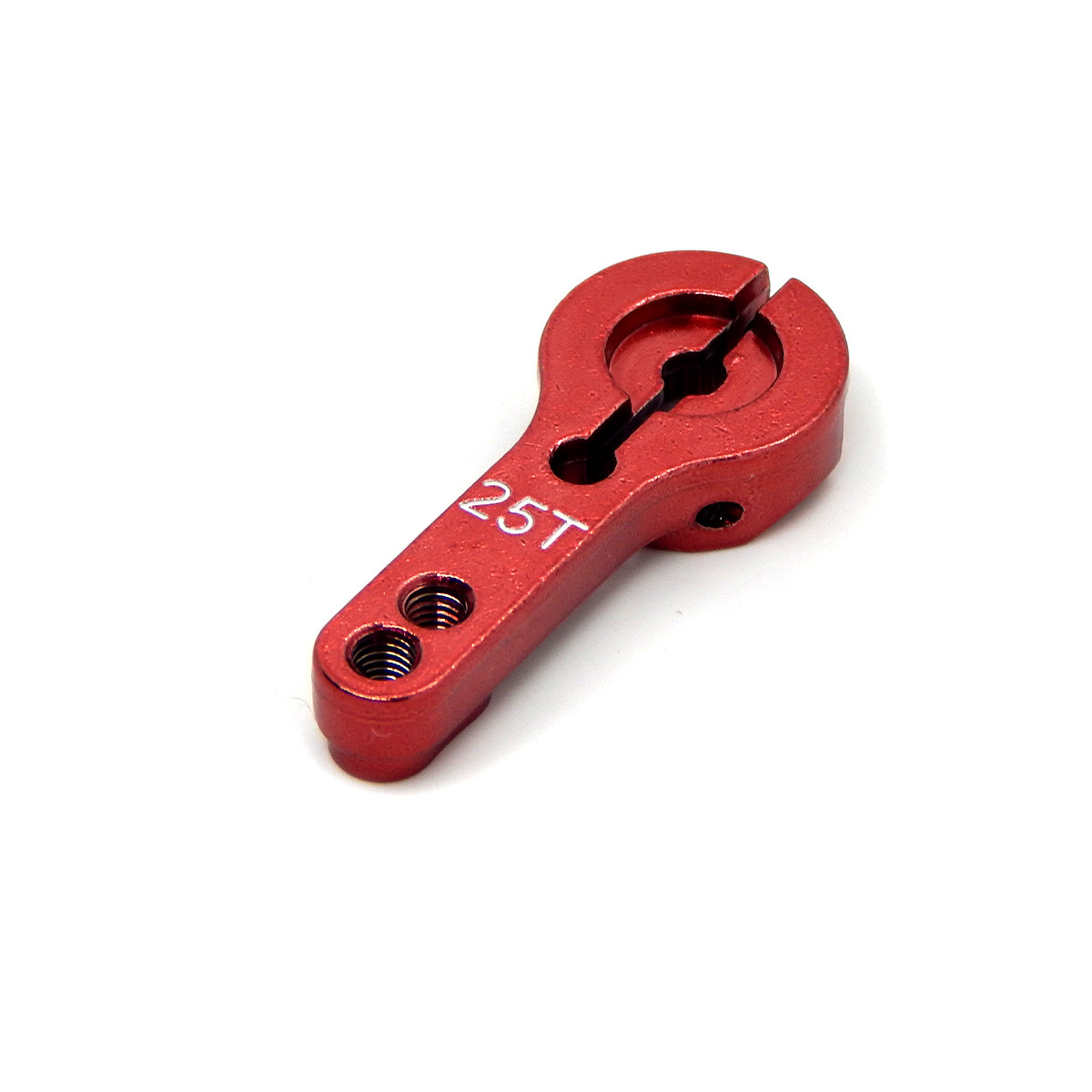 Алюмінієвий важіль серво (сервохорн) 25T червоний для сервоприводів RC моделей з гвинтами, фото 1