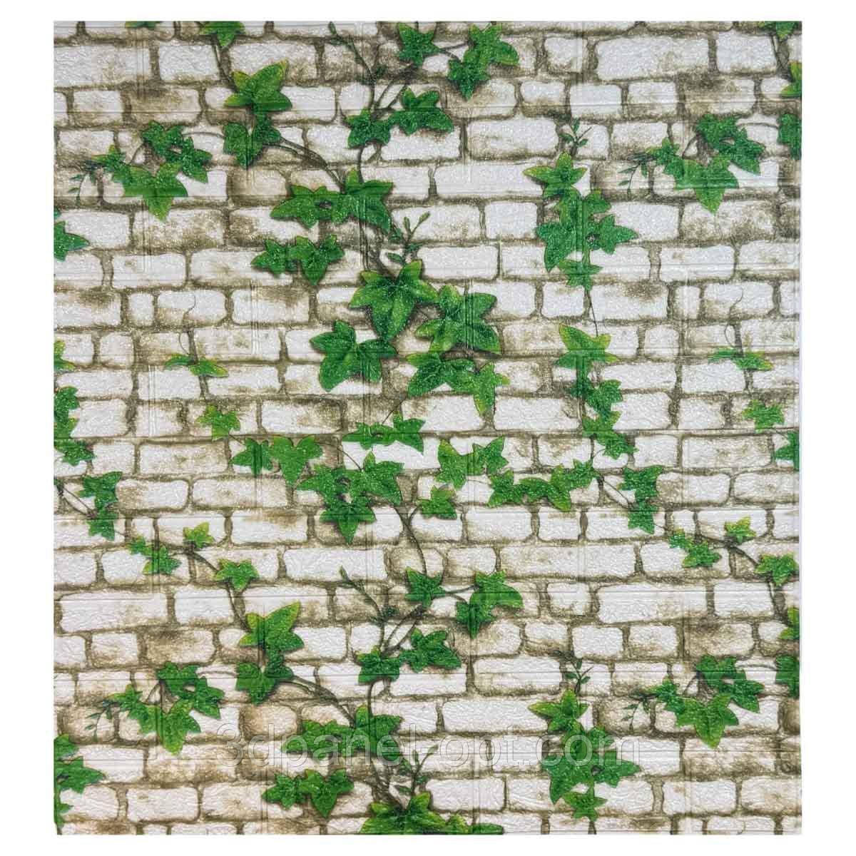 Самоклеюча декоративна 3D панель Плющ 70x77см 3мм, 3Д шпалери виноград, Стіновий декор, фото 1