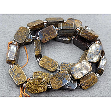 Натуральні намистини Бронзит 9*14мм