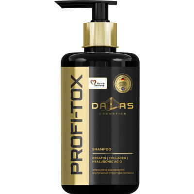 Шампунь Dalas Cosmetics Profi-Tox Shampoo З кератином, колагеном та гіалуроновою кислотою 1000 г (4262396141477)