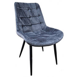 Стільчик темно-сірий GLAMUR без регулювання висоти для клієнта манікюрного кабінету