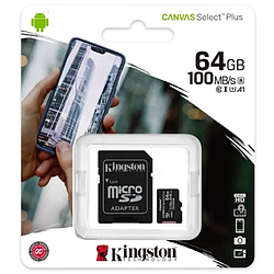 Картка пам'яті memory card 64 ГБ Kingston Canvas Select Plus