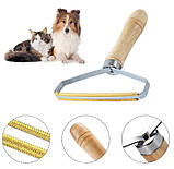 Комплект з трьох скребків для чищення вовни та катишків, фото 3