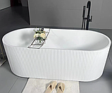 Ванна окремостояча 170х75х58 см акрилова Insana Serena WB овальна з сифоном і ніжками, фото 3