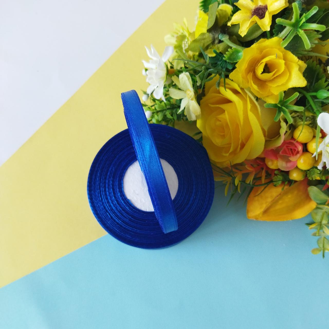 Стрічка атласна №40 (електрик) завширшки 0,6 см 33 м, фото 1