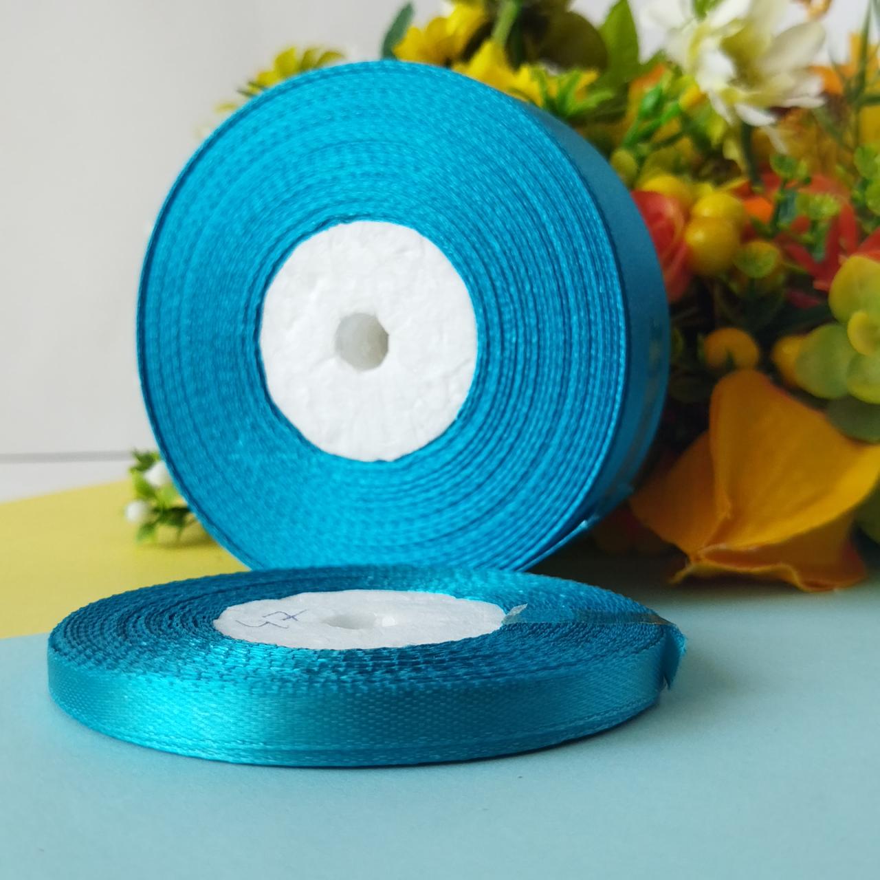 Стрічка атласна №47 (морська хвиля) завширшки 0,6 см 33 м, фото 1