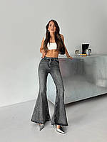 Джинси жіночі клешение стильні сірі турецькі