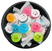 Карамель льодяники "Smile candy Mix" MJ 0,500 кг Українського виробництва (льодяники смайлик двошарові