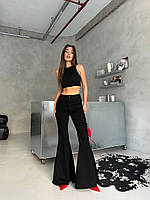 Джинси жіночі чорні кльошені оригінальні