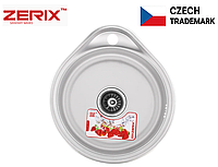 Кухонная мойка металлическая круглая из нержавеющей стали врезная качественная раковина для кухни 4843 0.8мм сатин