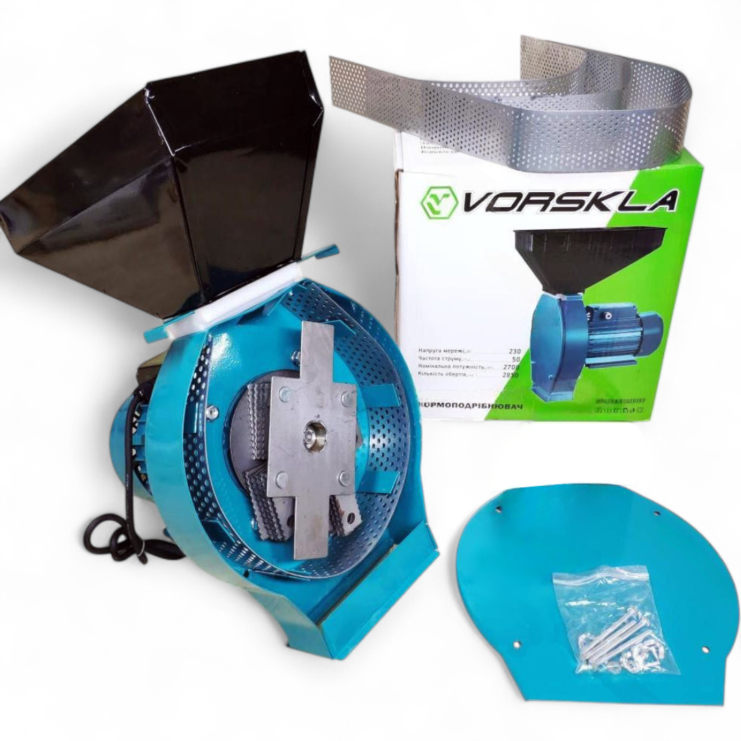 Зернодробилка електрична VORSKLA ПМЗ 2703 КП (2700 Вт, 200 кг/год, Україна)