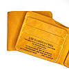 Шкіряний гаманець з написом Твої Батьки, гаманець з гравіюванням Для Нашого Сина, натуральна шкіра ручної роботи, жовтий, 11*9 см, фото 3