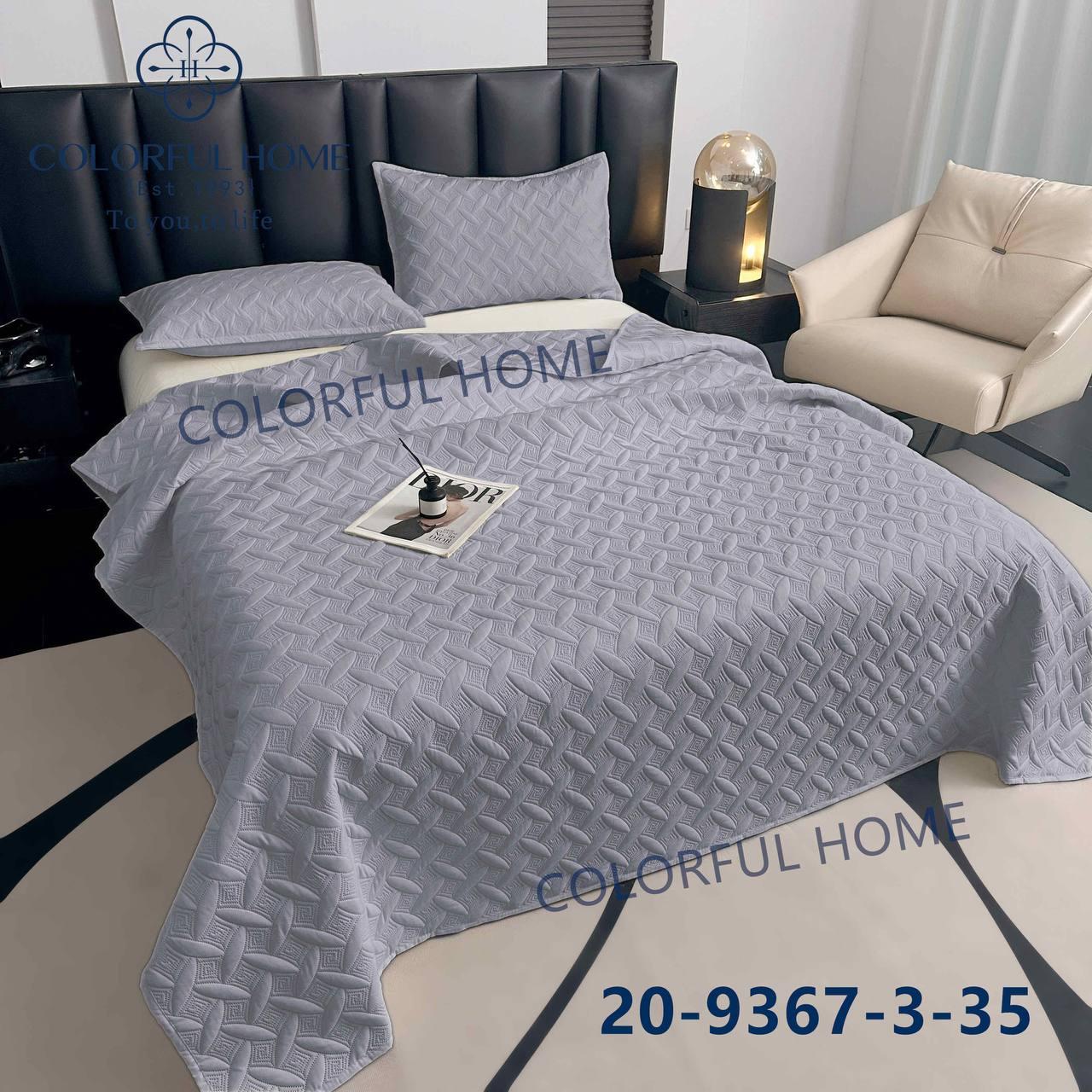 Покривало ColorfulHome (200x230см, 2 наволочки 50х70 см)|Покривало з наволочками|Покривало на ліжко, фото 1