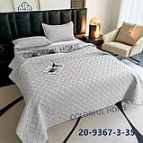 Покривало стьобане ColorfulHome літне 200x230см на ліжко з двома наволочками, фото 7