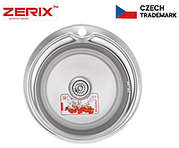 Мойка для кухни круглая из нержавеющей стали врезная металлическая раковина для кухни стальная 5151