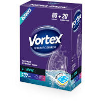 Популярний! Таблетки для посудомийних машин Vortex All in 1 100 шт. (4823071623093) - Краща якість тільки на Nukleon.com.ua