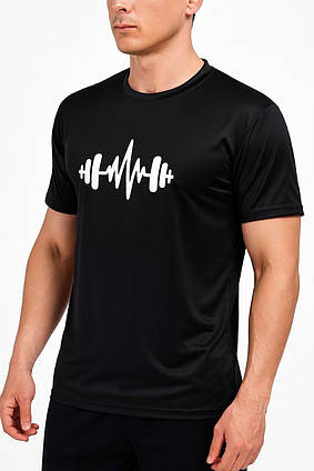 Спортивна футболка чоловіча Гантель Braving чорний 5XL