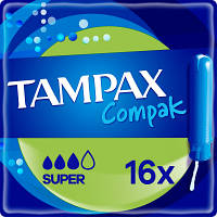 Популярний! Тампони Tampax Compak Super з аплікатором 16 шт. (4015400219712/4015400219743) - Краща якість тільки на Nukleon.com.ua