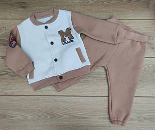 Дитячий костюм тринитка для хлопчиків розміри 3-6, 6-9, 9-12 місяців