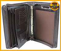 Папка портфель для документів зі штучної шкіри JPB коричнева для чоловіків папка для паперів формату A4