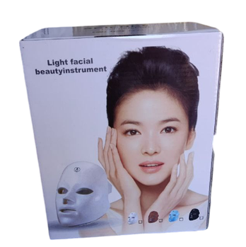 Світлодіодна світлодіодна маска для обличчя 7 в 1 з кольоровою світлотерапією для догляду та поліпшення шкіри Лучшая цена