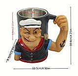 Кружка «Моряк Папай» – оригінальний кухоль у вигляді моряка, фото 2