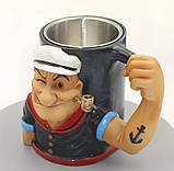 Кружка «Моряк Папай» – оригінальний кухоль у вигляді моряка, фото 3