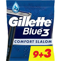 Популярний! Бритва Gillette Blue 3 Comfort Slalom 12 шт. (8006540808771) - Краща якість тільки на Nukleon.com.ua