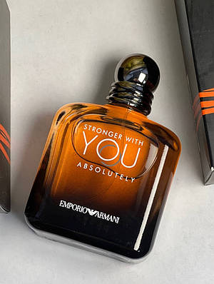 STRONGER WITH YOU ABSOLUTELY、 100mlの男性用 Armani Beauty Stronger With You Absolutely For メンズ