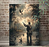 Картина "Мисливець на качок" – полювання серед дикої природи, фото 4