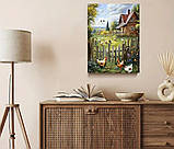 Картина на полотні «Сільський дворик з курочками», фото 3