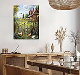 Картина на полотні «Сільський дворик з курочками», фото 4