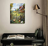 Картина на полотні «Сільський дворик з курочками», фото 5