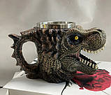 Чашка T-Rex у формі голови динозавра з нержавіючою вставкою, фото 2