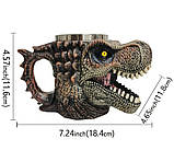 Чашка T-Rex у формі голови динозавра з нержавіючою вставкою, фото 3