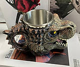 Чашка T-Rex у формі голови динозавра з нержавіючою вставкою, фото 4